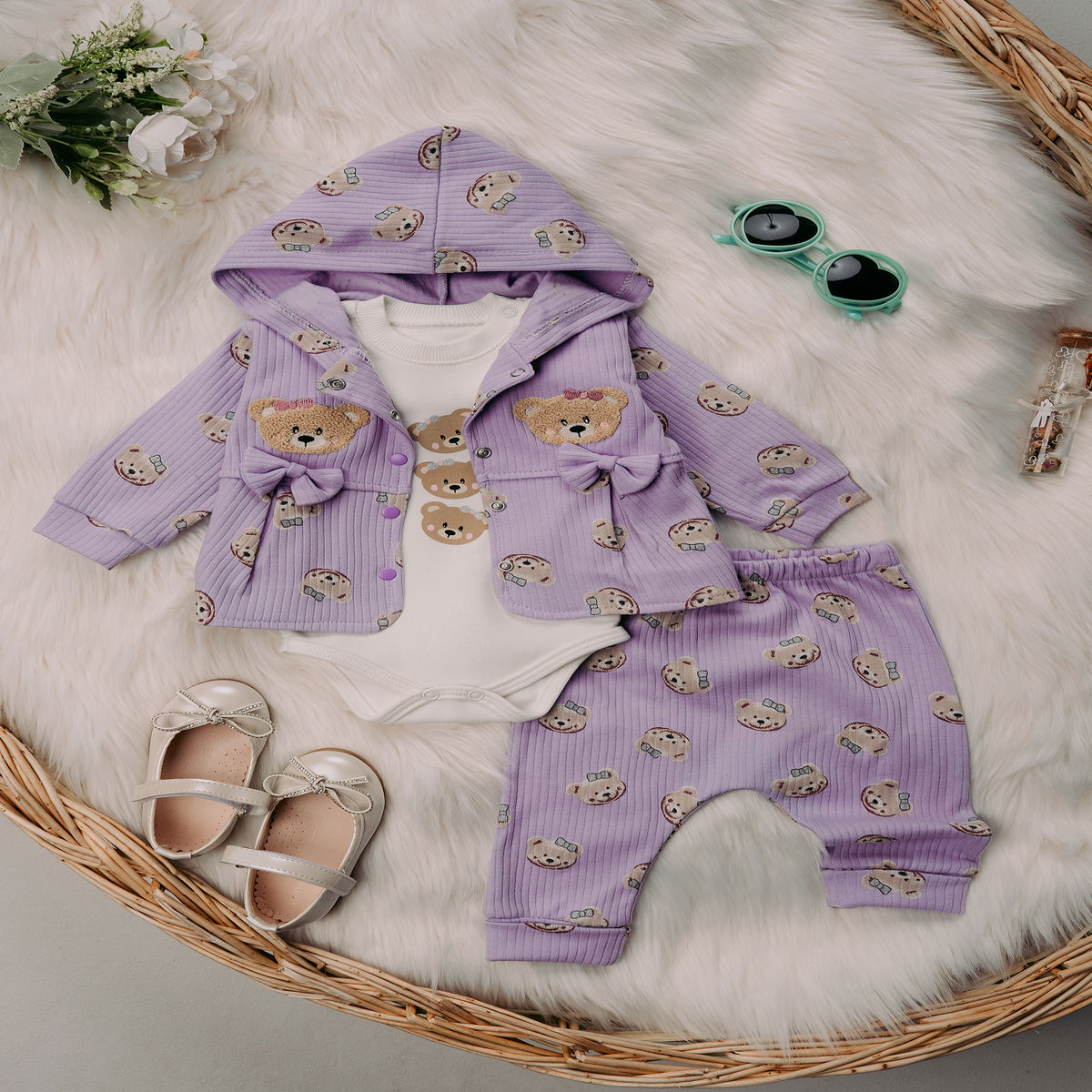 1390 FİYONKLU AYI ÜÇLÜ TAKIM