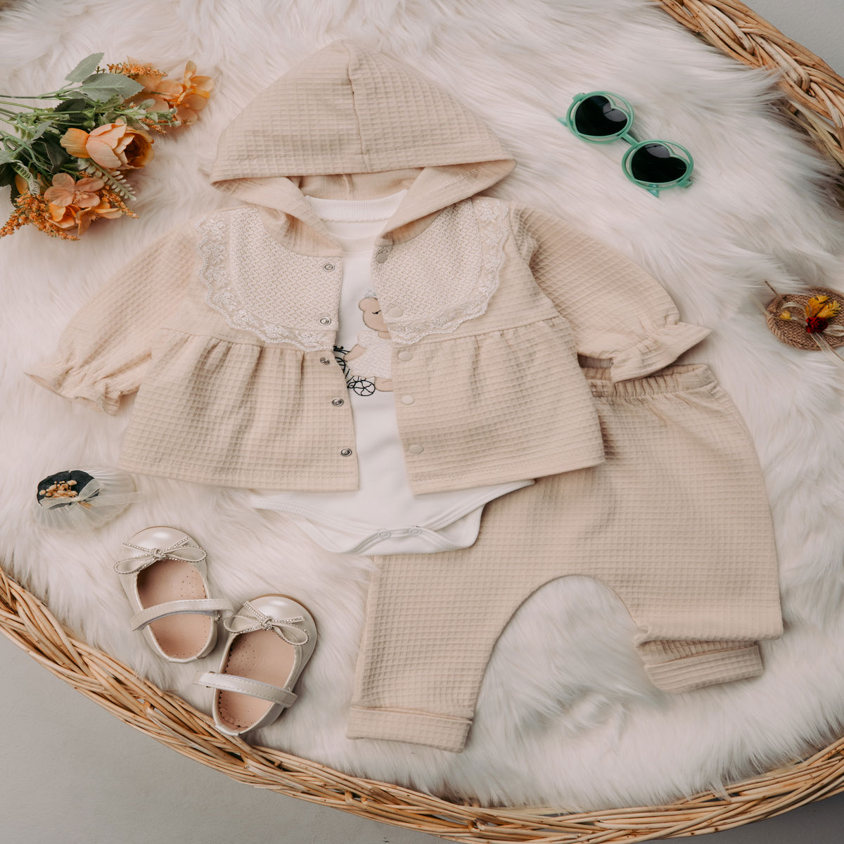 1399 TÜLLÜ KIZ ÜÇLÜ TAKIM