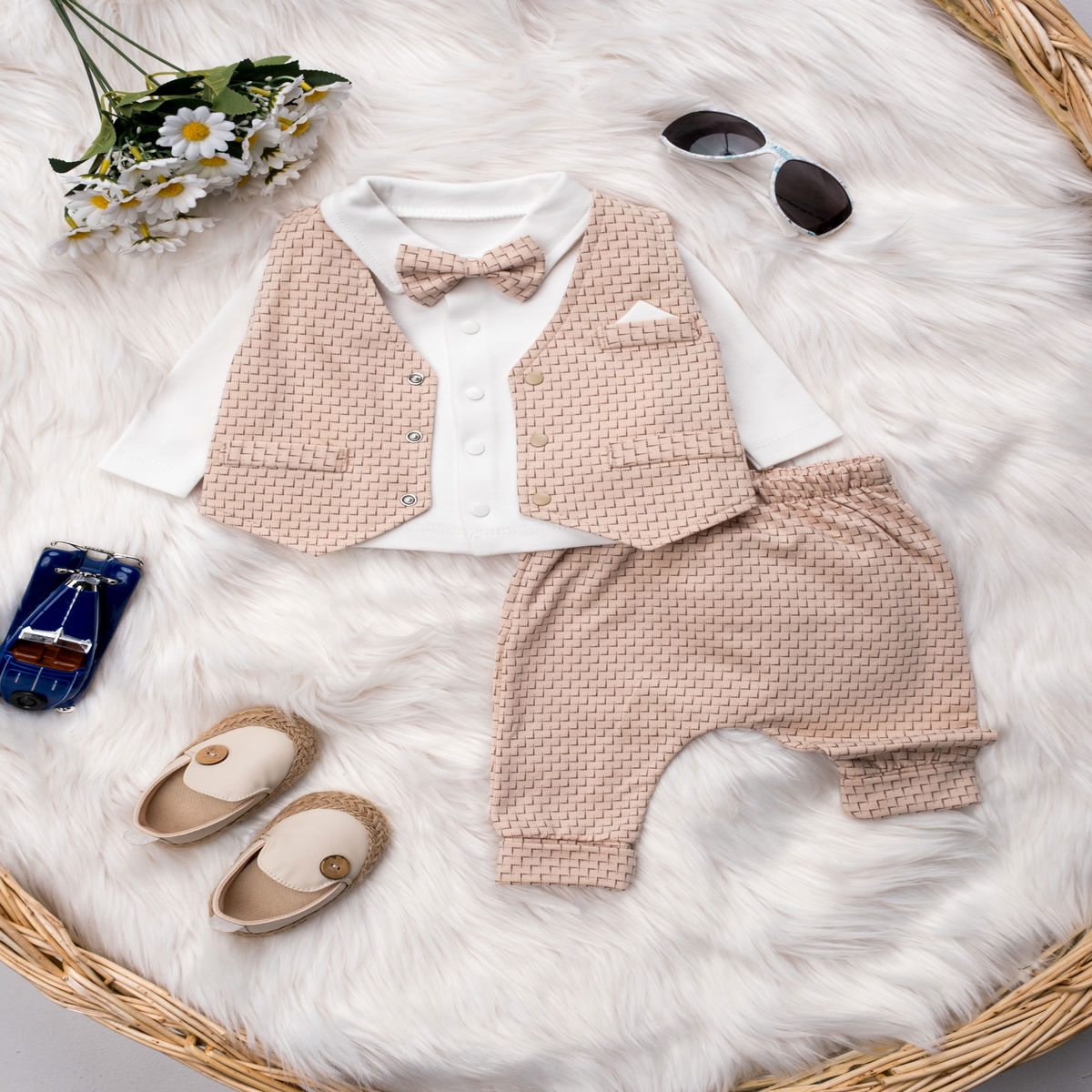 1471 ÇİZGİLİ YELEK ÜÇLÜ TAKIM