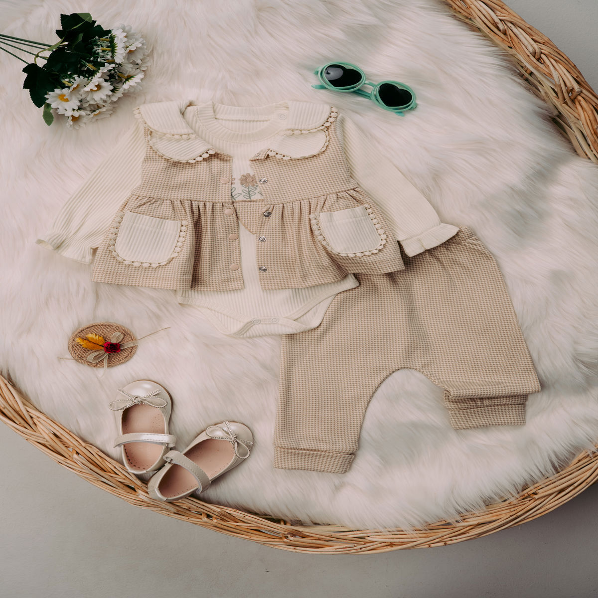 1372 KAZAYAGI DESENLİ ÜÇLÜ TAKIM