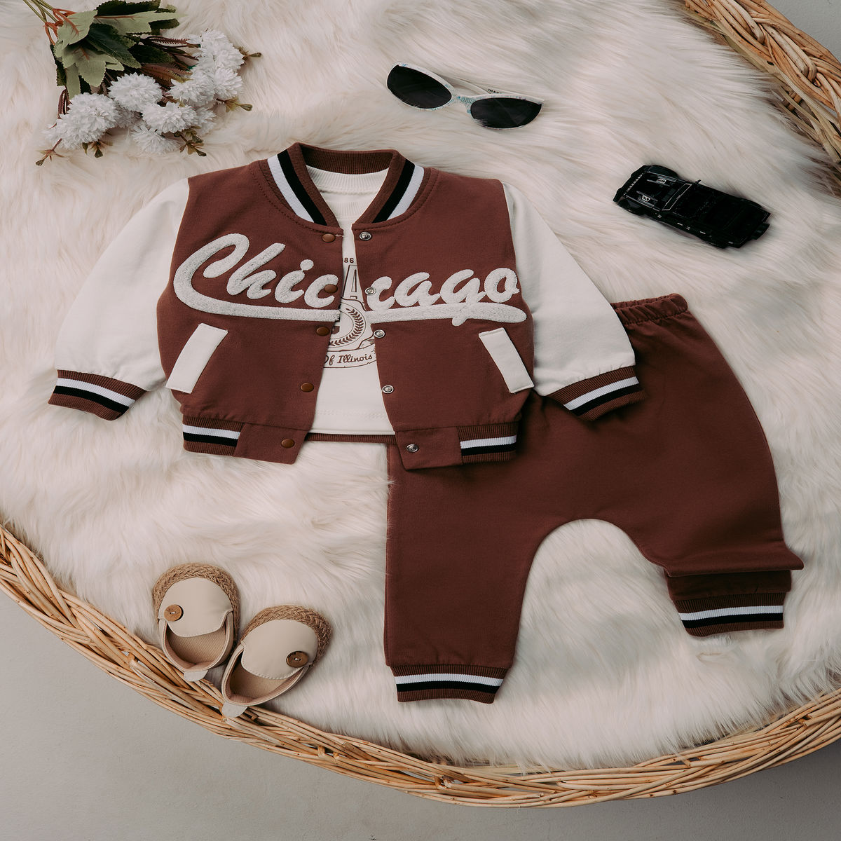 1359 CHİCCAGO NAKIŞLI ÜÇLÜ TAKIM