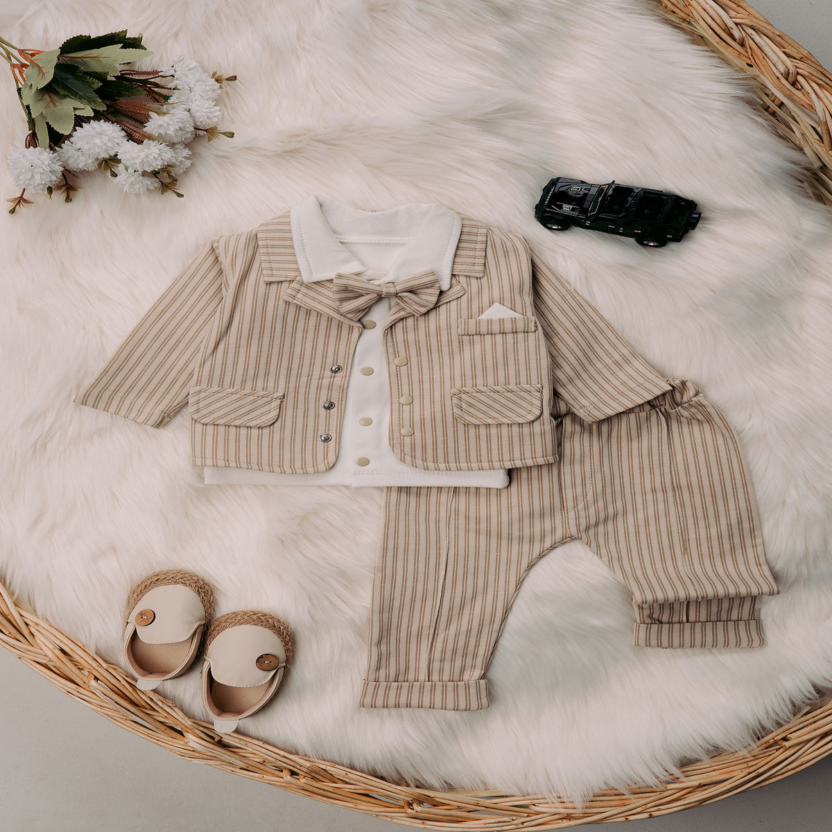 1363 ÇİZGİLİ CEKET ÜÇLÜ TAKIM