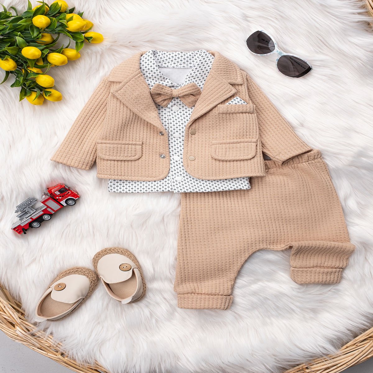 1409 MENDİLLİ CEKET ÜÇLÜ TAKIM