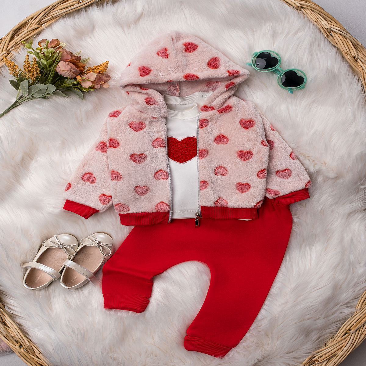 V-015 KAPLİ PELÜŞ ÜÇLÜ TAKIM