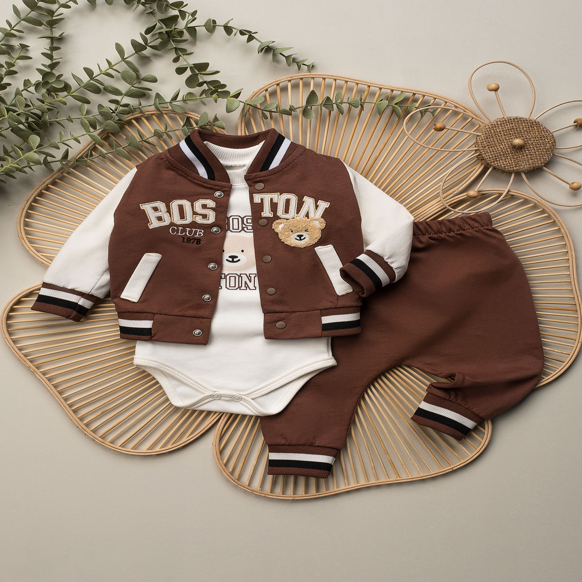 1561 BOSTON NAKIŞLI ÜÇLÜ TAKIM